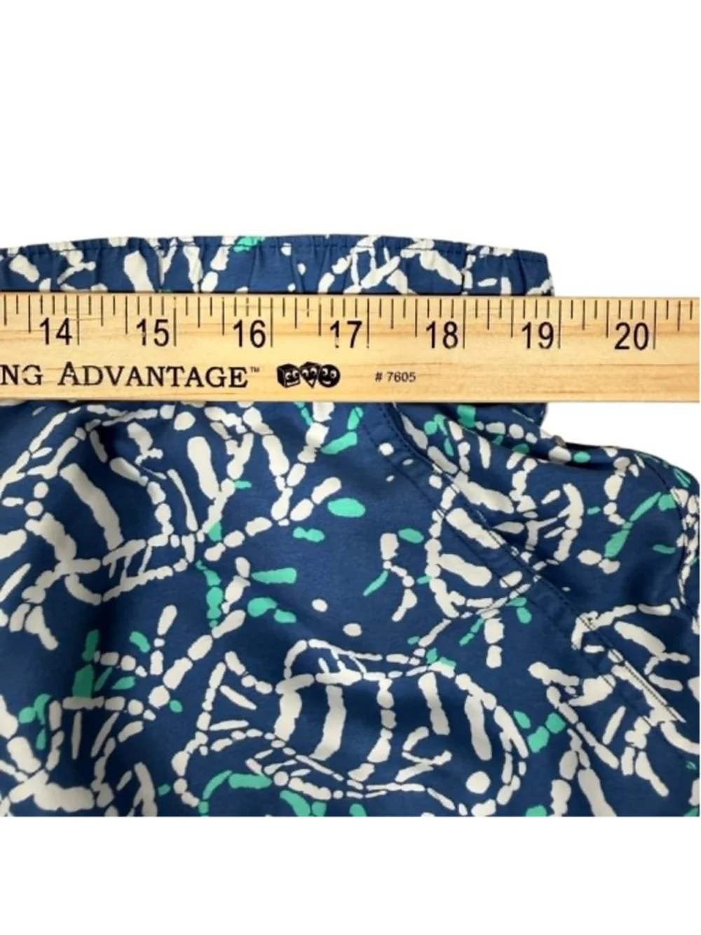Vineyard Vines Swim Trunks Blue Fish Coral Print Beach Mesh Lined Men's Size XL